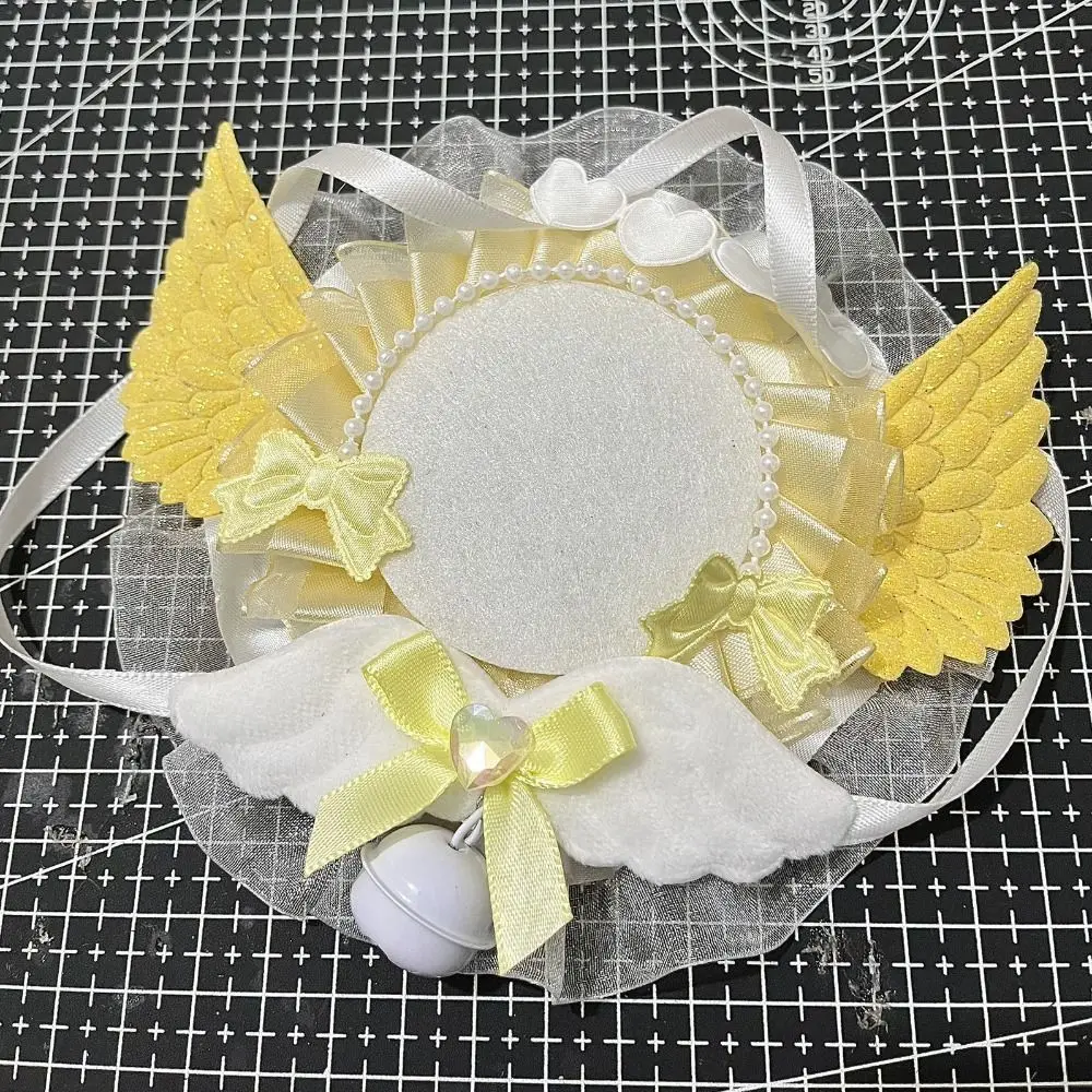 다용도 귀여운 58mm 캔 배지 커버 레이스 날개 리본 한국 스타일 배지 디스플레이 케이스 수제 배지 홀더 소녀용