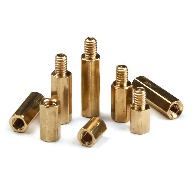 50/80/300PCS/Set M2 Brass Copper Female/Male Spacing Screws Security Surveillance Cameras Pillars Knurled Standoff Spacer Kit
