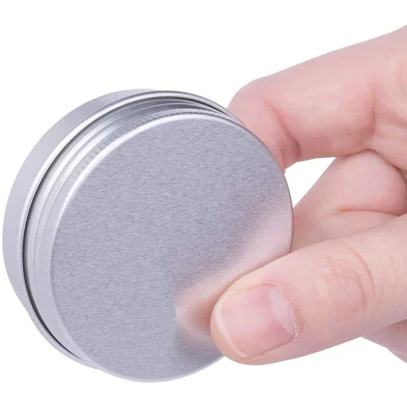 Metal Round Cosmetic Tins Aluminum Empty Candles Cans Storage Jars with Screw Lids For Lip Balm Salve Spices 10Pcs/lots 5g-60g aluminum tins cans cosmetic pot jars