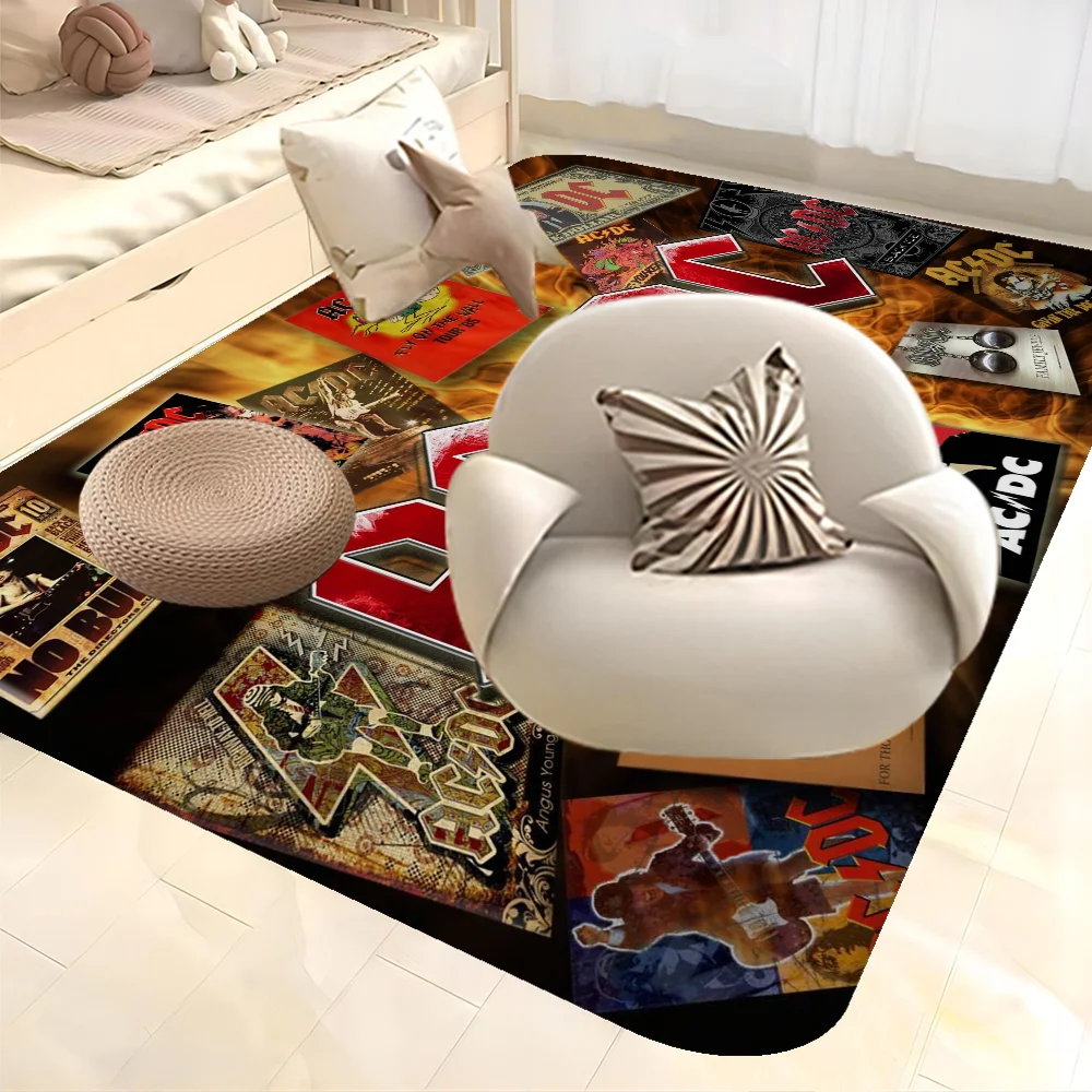 Rock Singer A-AC D-DC Band Room Mats Retro Multiple Choice Living Room Kitchen Rug Non-Slip Welcome Rug 2