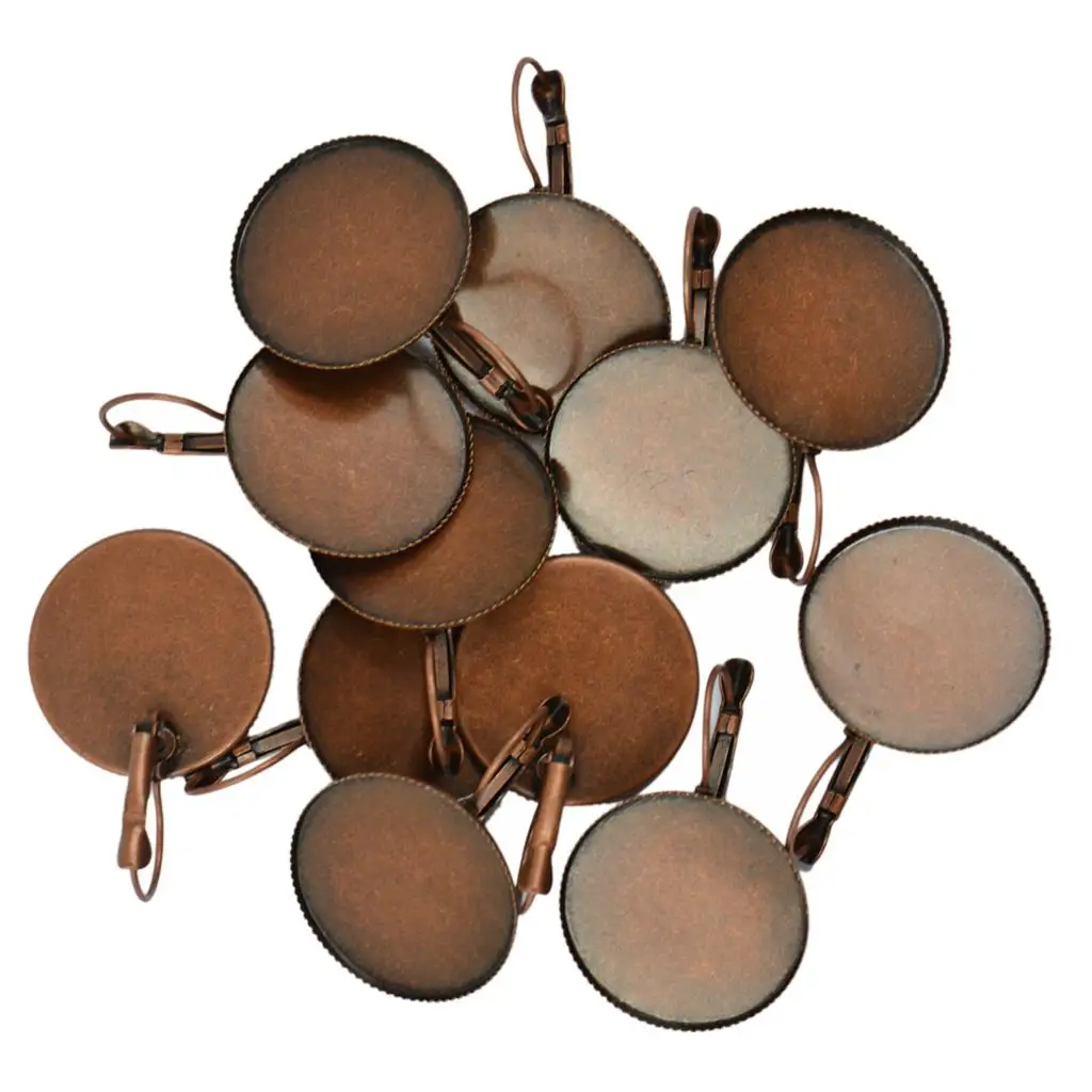 

12 шт., медный Кабошон для изготовления ушных крючков, сделай сам, круглые латунные ювелирные изделия