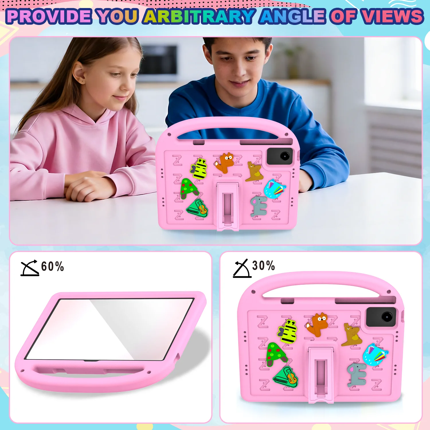 Children's 12.1 EVA Tablet Case with Handle & Stand - Cute & Durable Design
