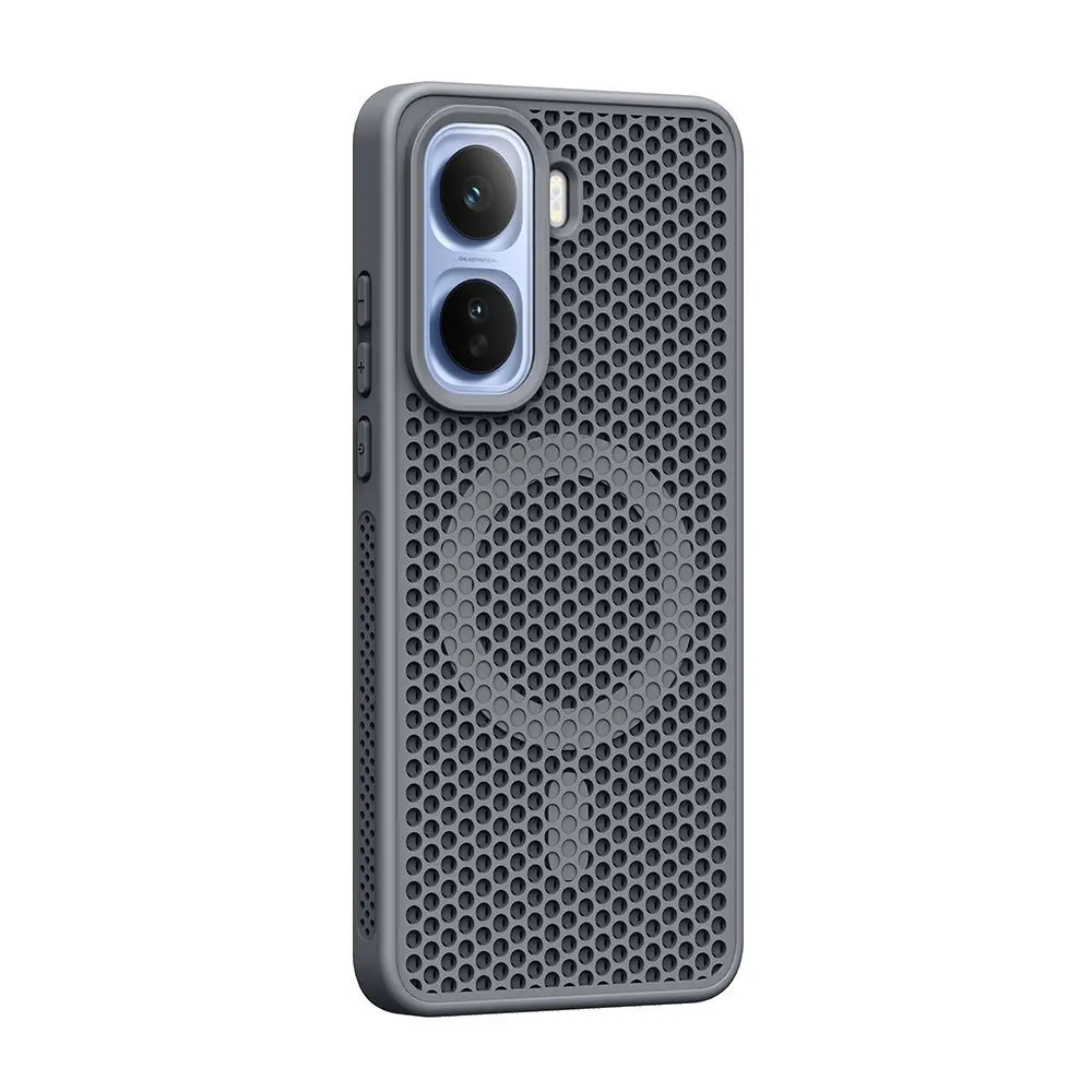 Stylish Magnetic Honeycomb Heat Dissipation Skin-Friendly PC Phone Case Bumper Cover