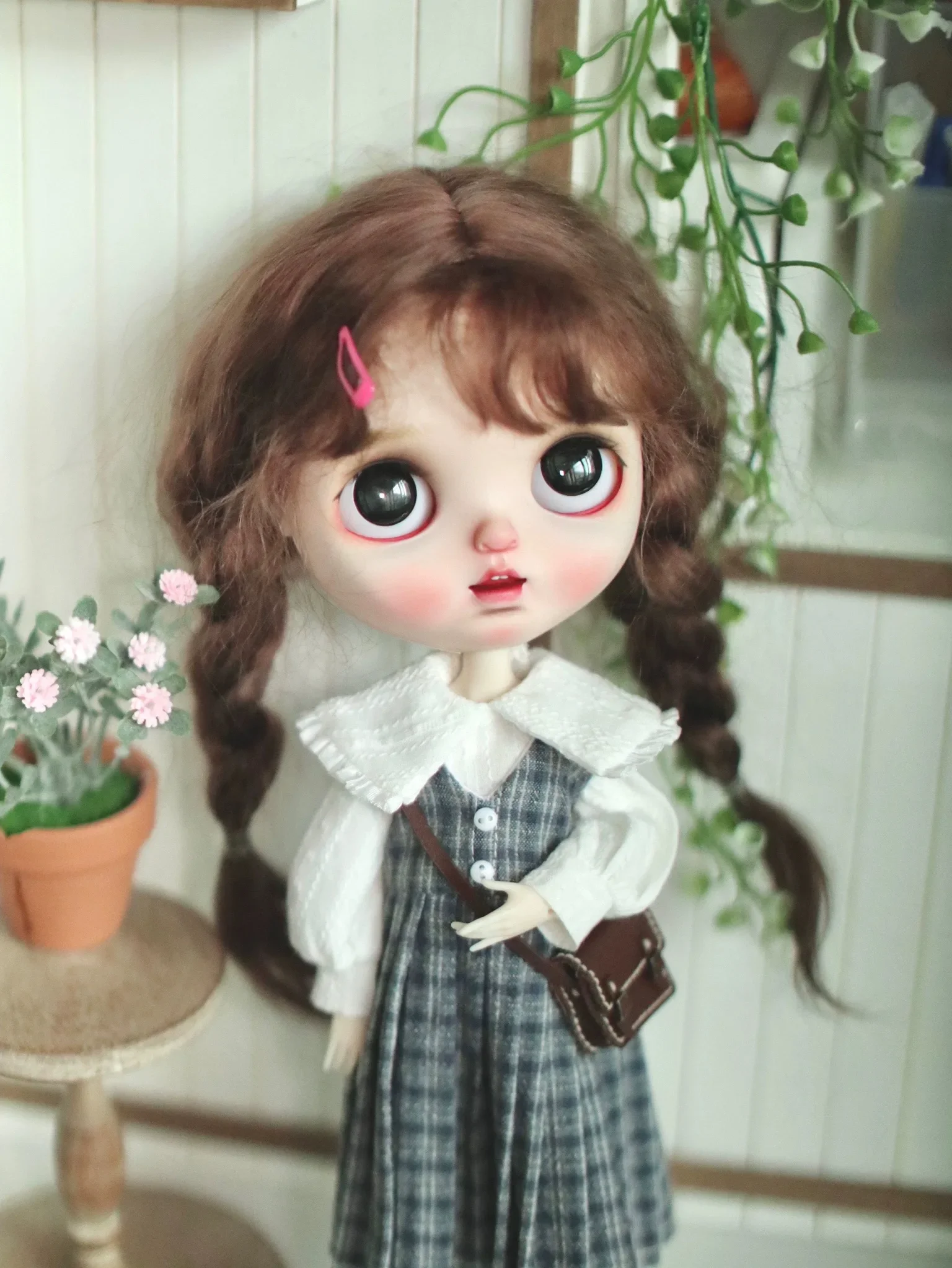 

ICY DBS Blyth 30 см 1/6 Одежда для кукол OB24 Azone Британский преппи стиль клетчатое платье округлая плоская блузка Кукольное платье для девочки аниме