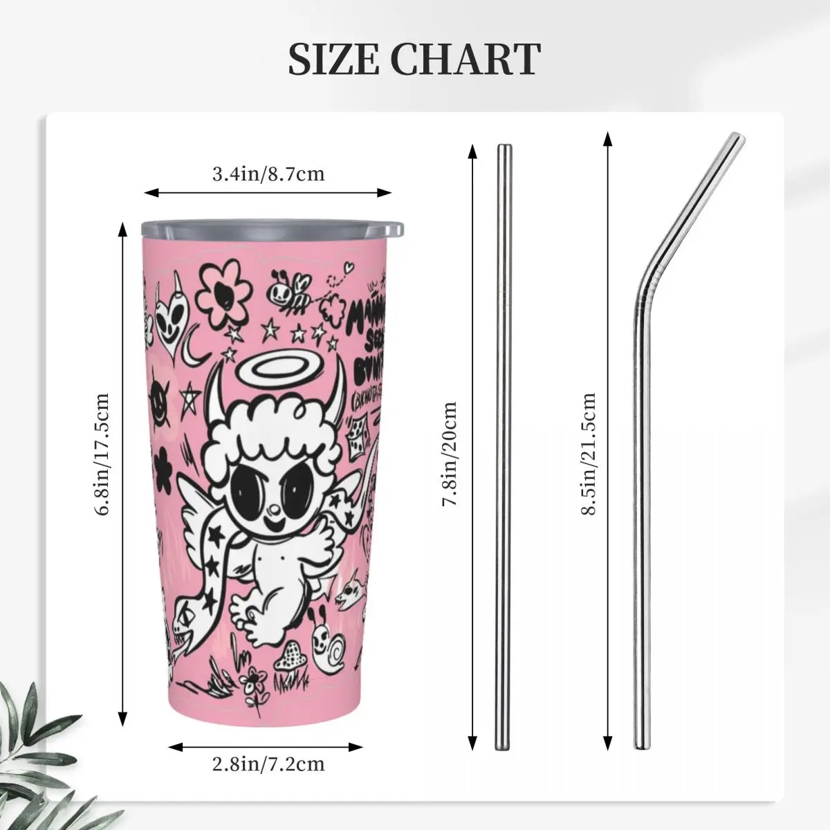 Bichota Season Karol G 2023 20oz 텀블러, 스테인레스 스틸 이중 벽 진공 단열 마나나 세라 보니토 텀블러 컵, 빨대 포함