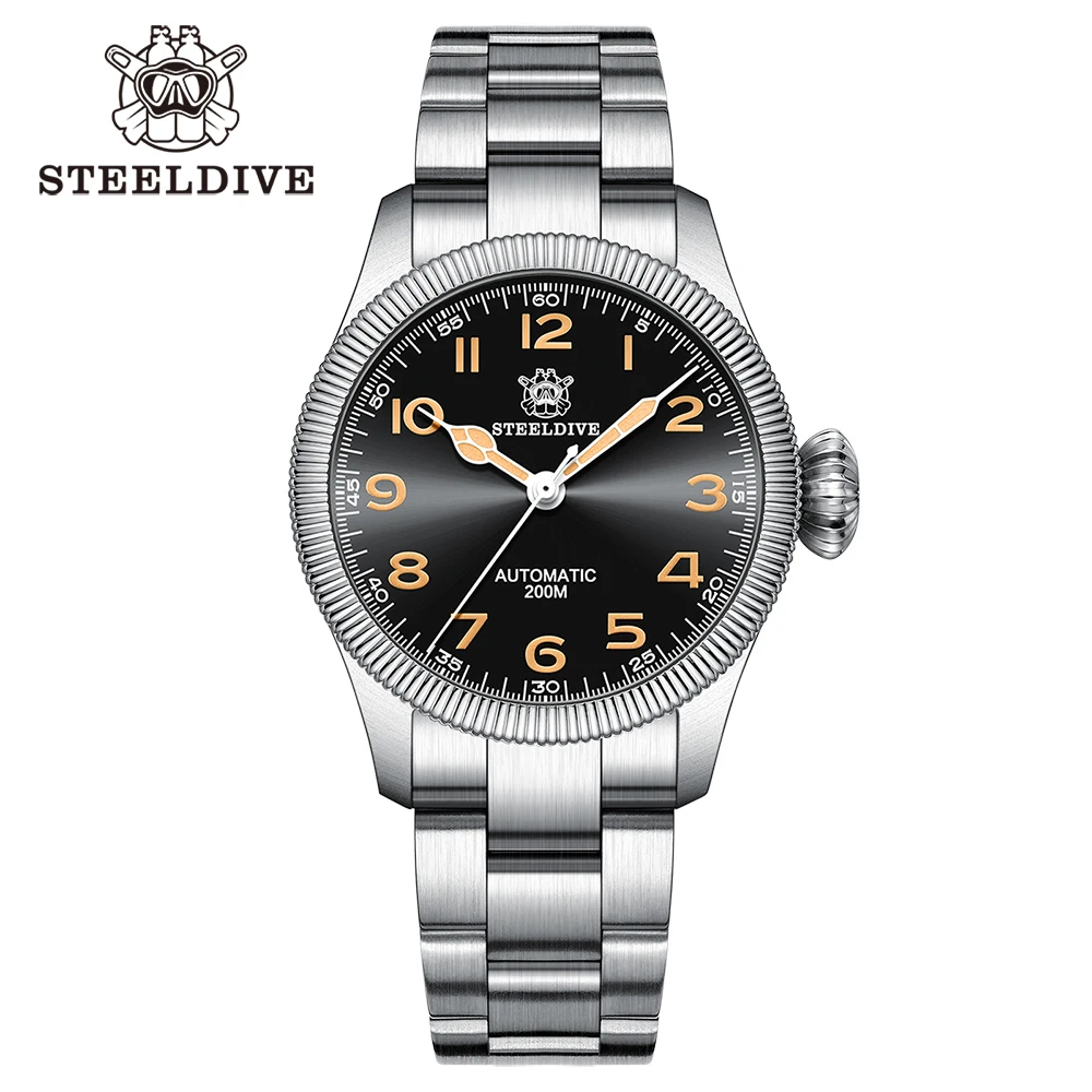

STEELDIVE SD1906 Professional Design 39MM Stainless Steel Casing 200M Water Resistance NH35 Automatic Dive Watch