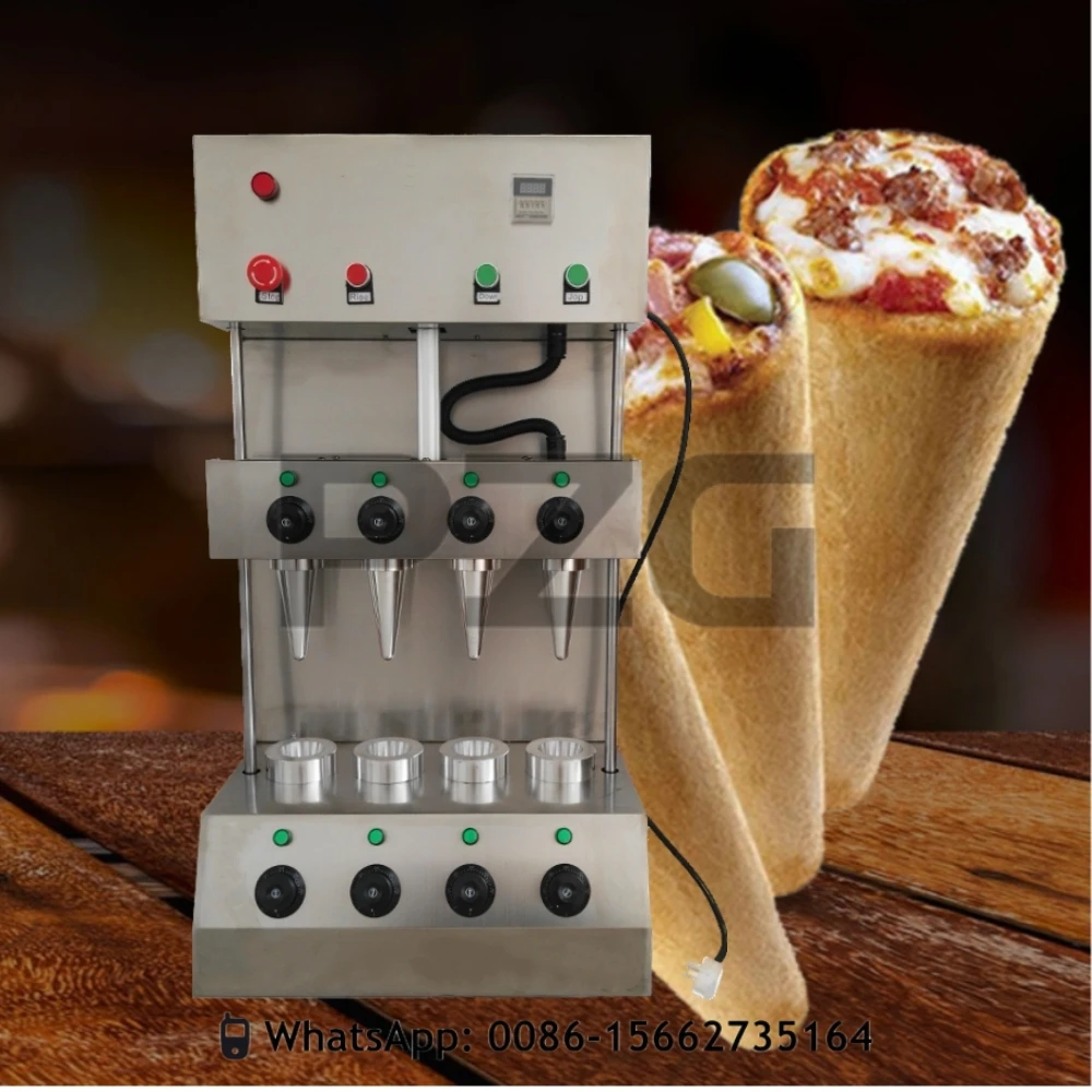 4 Heads Pizza Cone Maker Electric 110v 220v Pizza Cone Machine Stainless Steel Maker Set