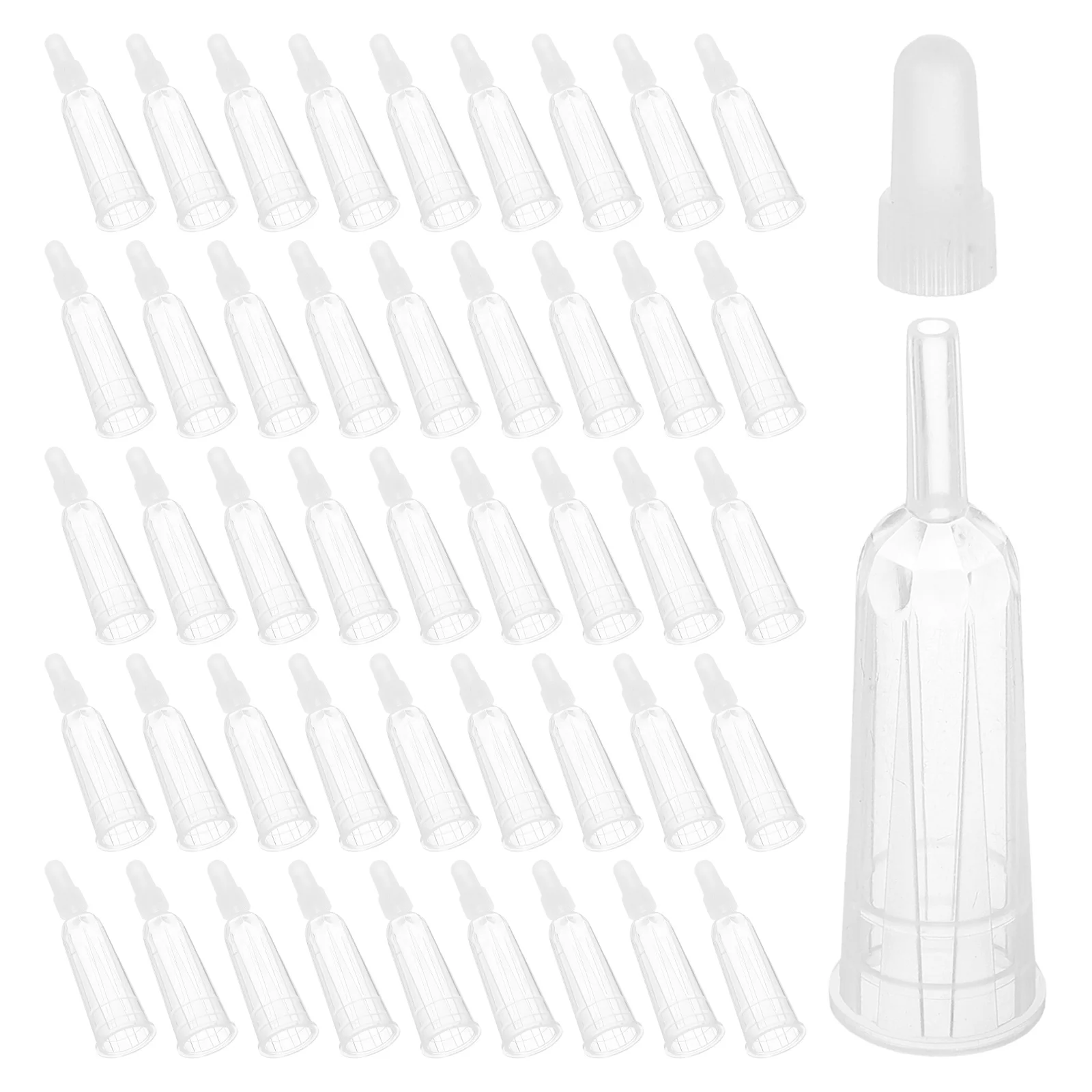 50 Pcs Set Mini Bottle Ampule Oil Dispenser Plastic Tips Liquid