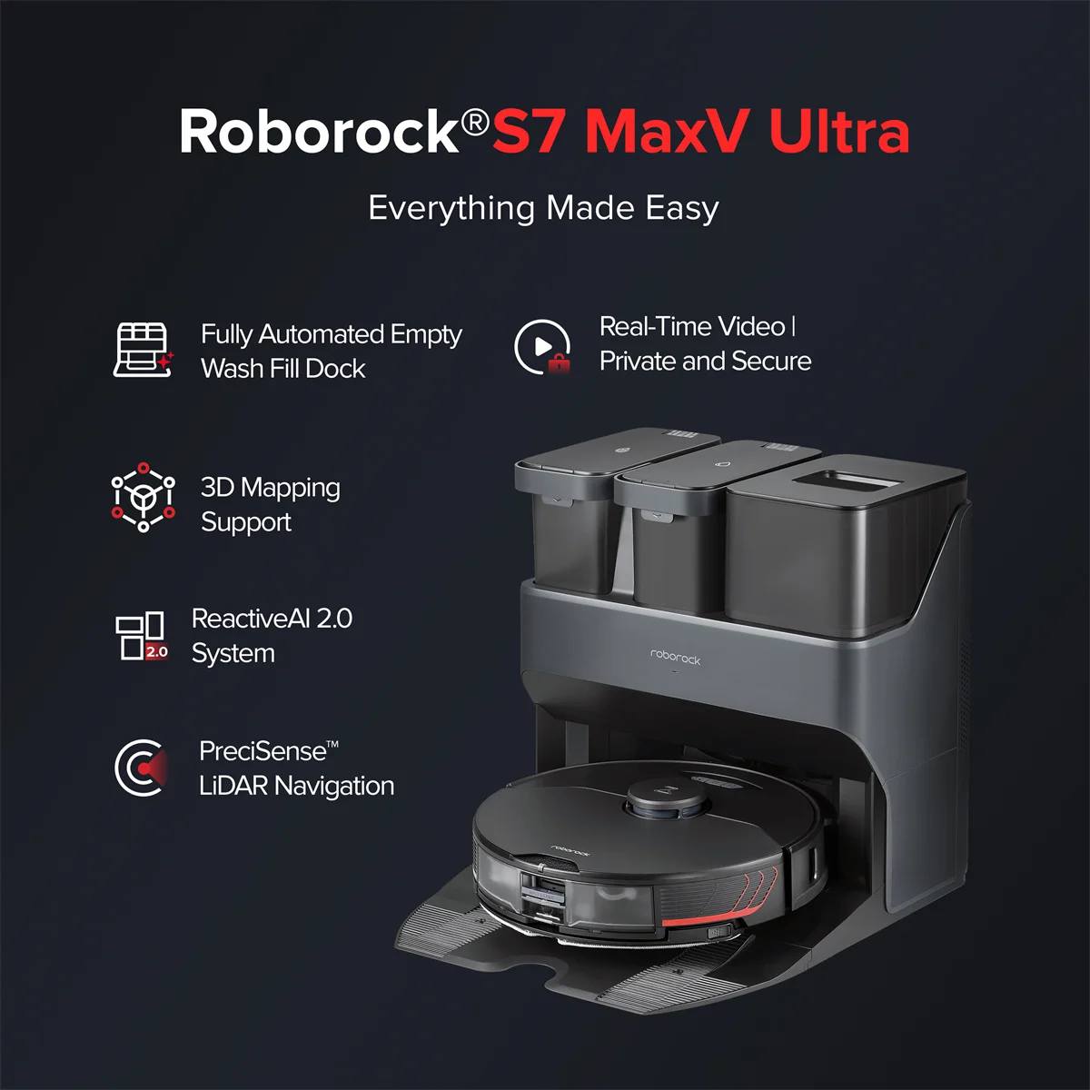 Робот-пылесос Roborock S7 MaxV Ultra, ультразвуковая швабра с ...