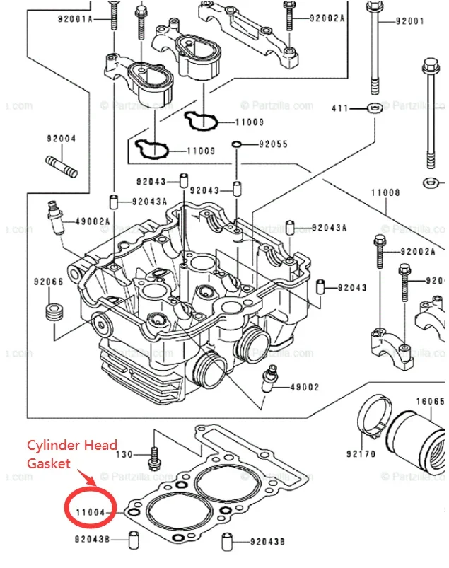 Motorcycle Engine Cover Gasket Kits Set For Kawasaki Ninja 250R EX250 1996-2007 EL250 1988-1994 1996 EL252 GPX250R ZZR250 1994