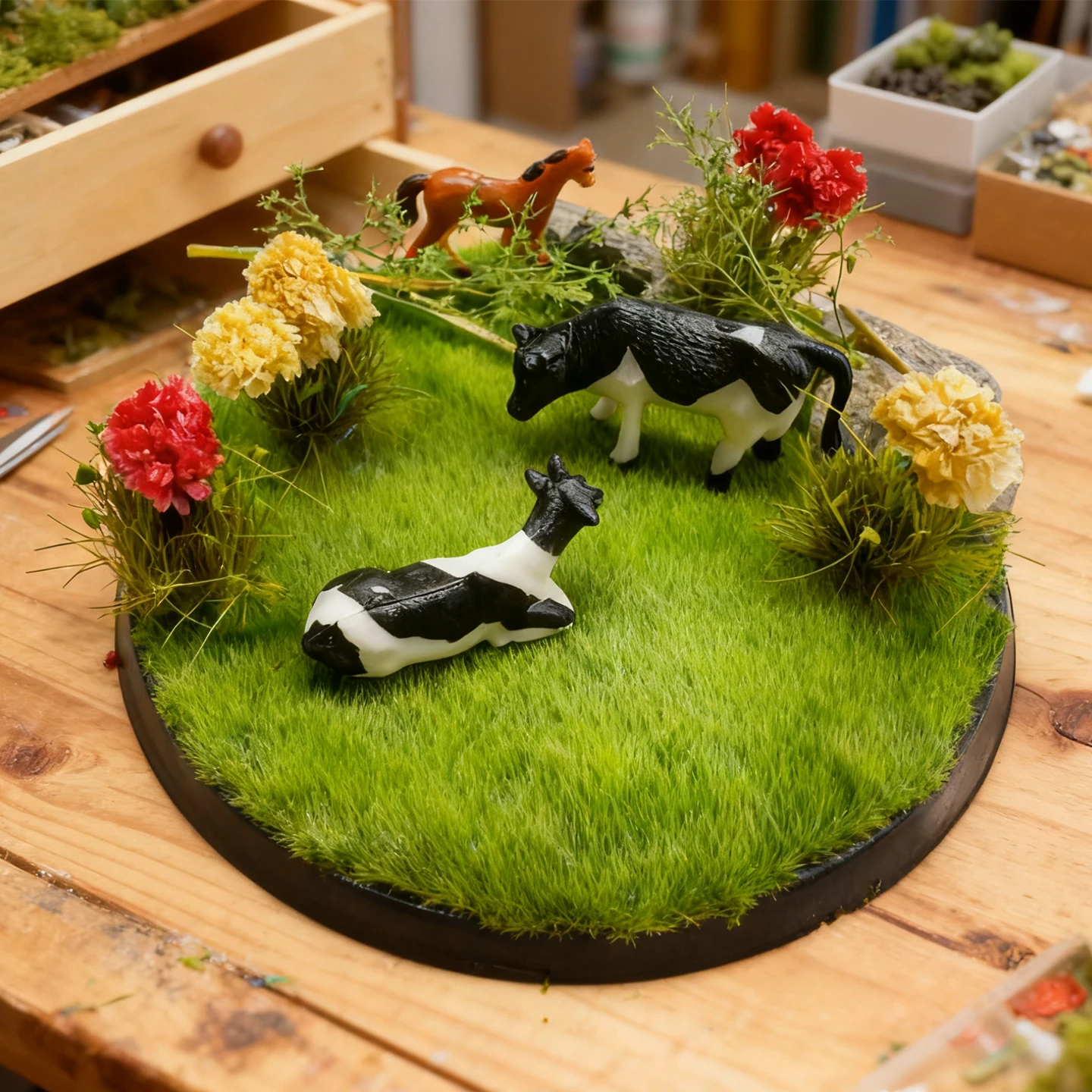 5Pcs 50MM/60MM/70MM 플라스틱 라운드 베이스 모델 장난감 Wargame/테이블 게임/군사 풍경 액세서리 디오라마 키트