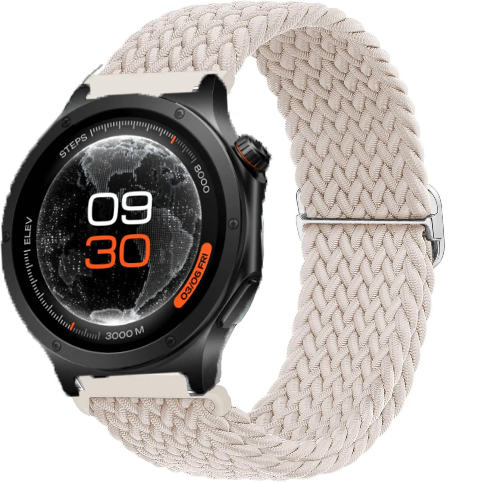 22mm Sport Nylon Braided Bracelet Smartwatch Strap Accessories