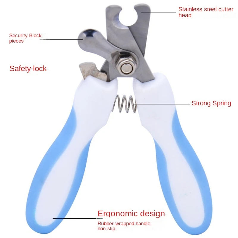 

Pet Nail Clipper Scissors Pet Dog Cat Nail Toe Claw Clippers Scissors Trimmer Grooming Tools for Animals General Two-piece Set