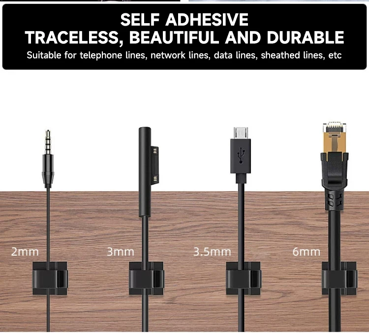 Description Picture 5 of itemCharging Data Line Network Cable Finishing Line Clip Power Line Fixed Clip Self-Adhesive Pipe Line Alignment Multi-Purpose Clip