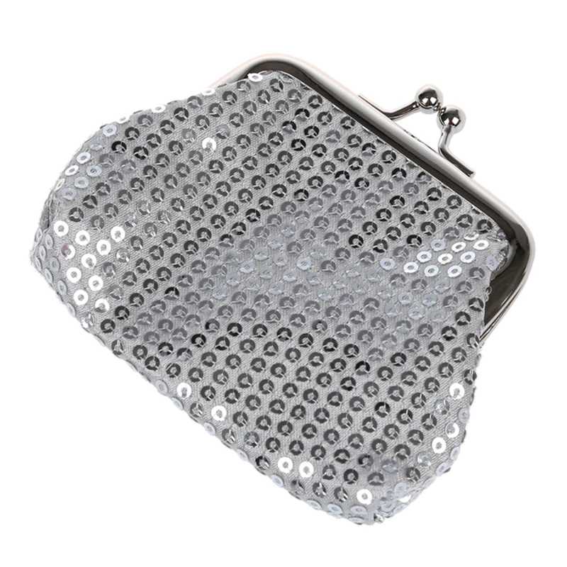 Women's Sequins Coin Purse Buckle Mini Wallet