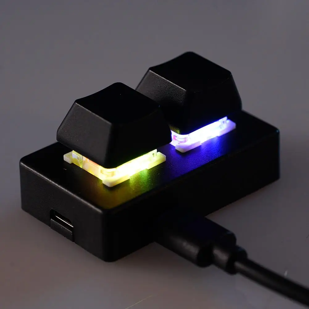 2키 USB 사용자 정의 프로그래밍 가능 매크로 미니 키보드 복사 및 붙여넣기 키패드 포토샵 게임용 키패드 레드 스위치