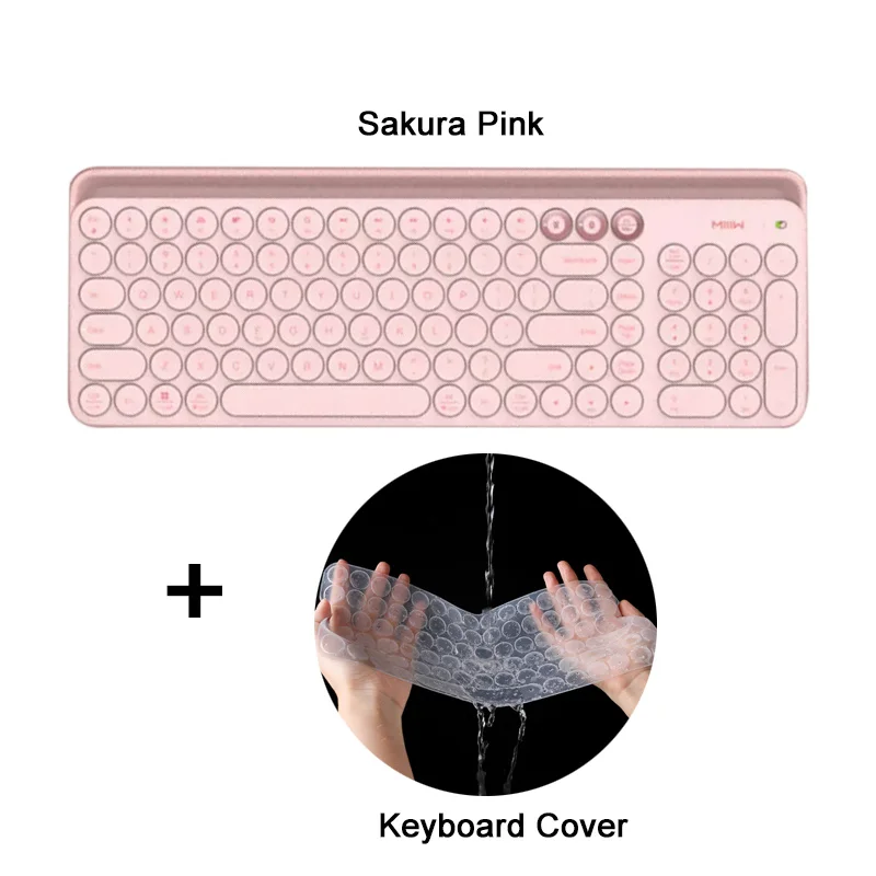 Xiaomi miiw dual-mode bluetooth wireless keyboard 102 keys office support multi-system compatible mobile phones tablets portable mini computer keyboard Keyboards