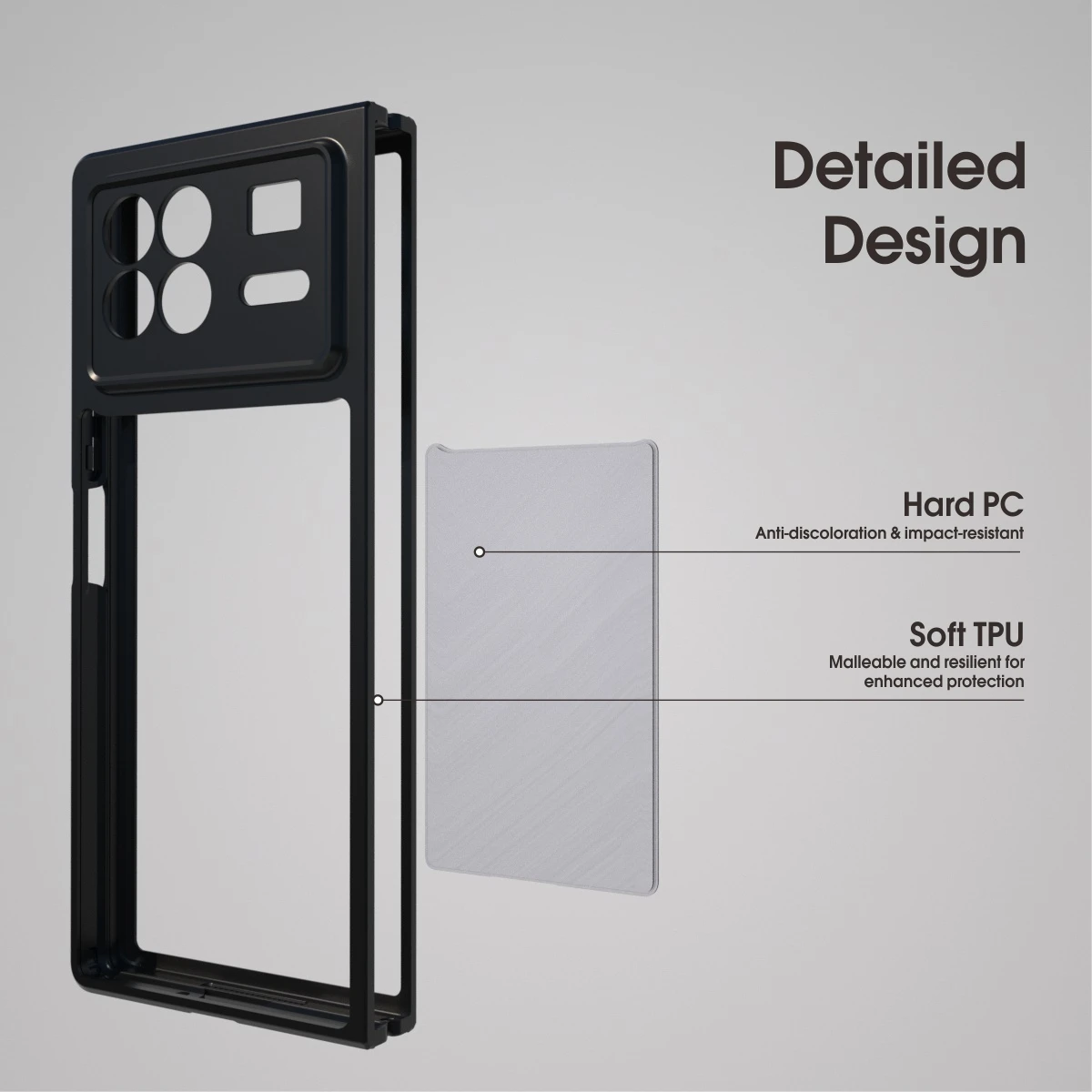 Durable Frosted Transparent Shockproof Case