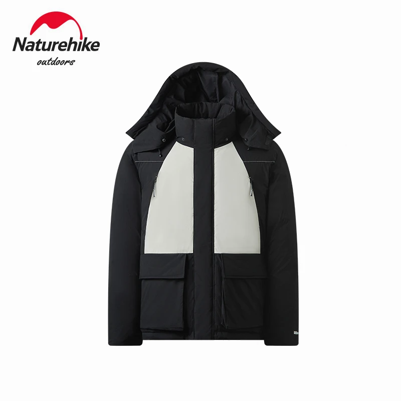 

Naturehike Winter Thickened Outdoor Down Jacke White goose down Men's Coat Windproof Outdoor Hooded Overcoat warm windcoat