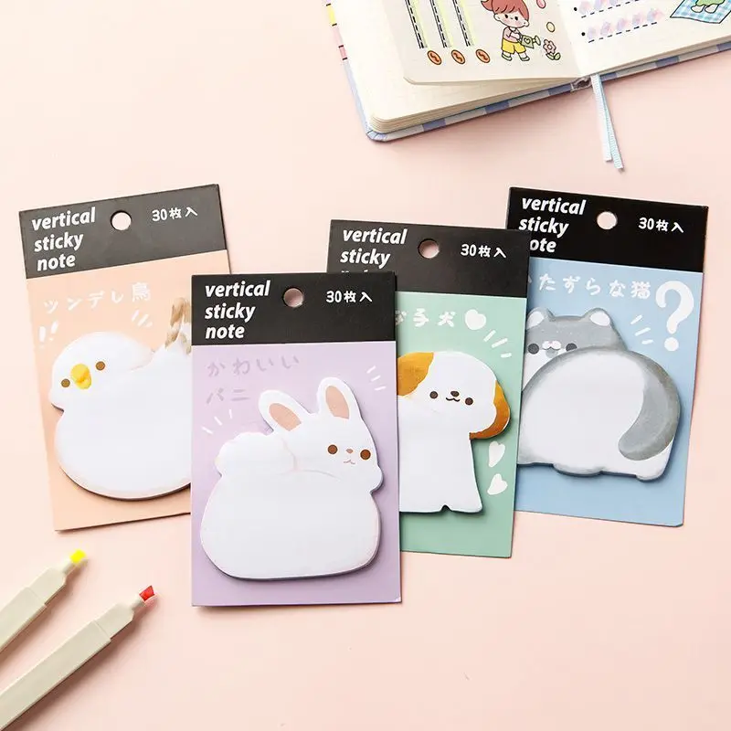 Cute Cartoon Animal  fart Tearable Note Book Posted it Sticky Notes Notepad Memo Pads Children Gifts School Office Supplies
