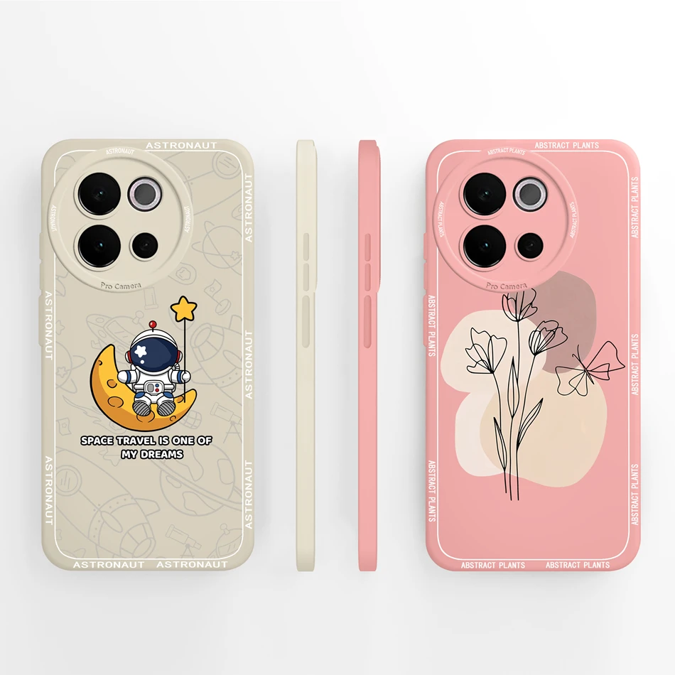 Fashionable Soft Liquid Silicone Phone Case, Compatible with Select Vivo Models, in Chic Back Cover Design