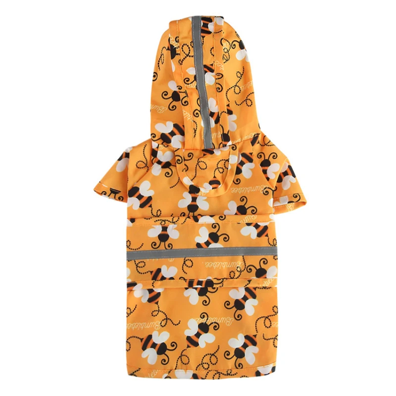 Four-legged Raincoat With Hood For Dogs