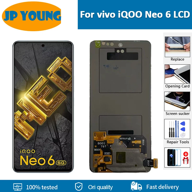 6-62-Original-AMOLED-For-vivo-iQOO-Neo-6-LCD-Display-Touch-Screen ...