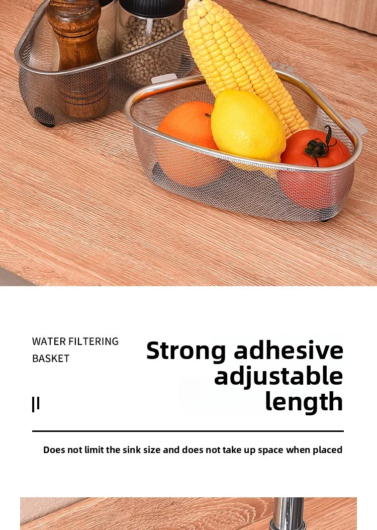 Stainless Steel Sink Storage Drain Basket, Dishwashing Sink Leftovers, Anti-Clogging Strainer Basket Sff4771abffb8446c9a43c337e205f855n