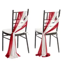 Chiffon Chair Sashes Cover Draping Fabric Wrinkle-Free for Party Ceremony Reception Floral Arrangement Banquet Outdoor Decor 3