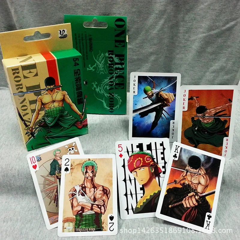 54 Pz/Set One Piece Poker Card One Piece Figure Collection Monkey D Rufy Roronoa Zoro Wanted Avviso Carte Da Gioco Gioco Gioco Da Tavolo