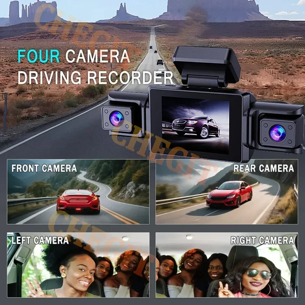 WIFI APP 360° Car Camera Real 4Lens 1080P Dash Cam 1080P Car recording camera Car DVR Front Left right rear Car Accessories