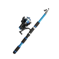 Fishing Pole Set Full Kits With Telescopic Fishing Rod And Spinning Reel Baits Hooks Travel Pole Set 1