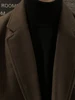 Mauroicardi Autumn Winter Long Casual Brown Black Soft Thick Warm Woolen Coat Men Sashes Luxury Designer Plus Size Overcoat 5XL 5