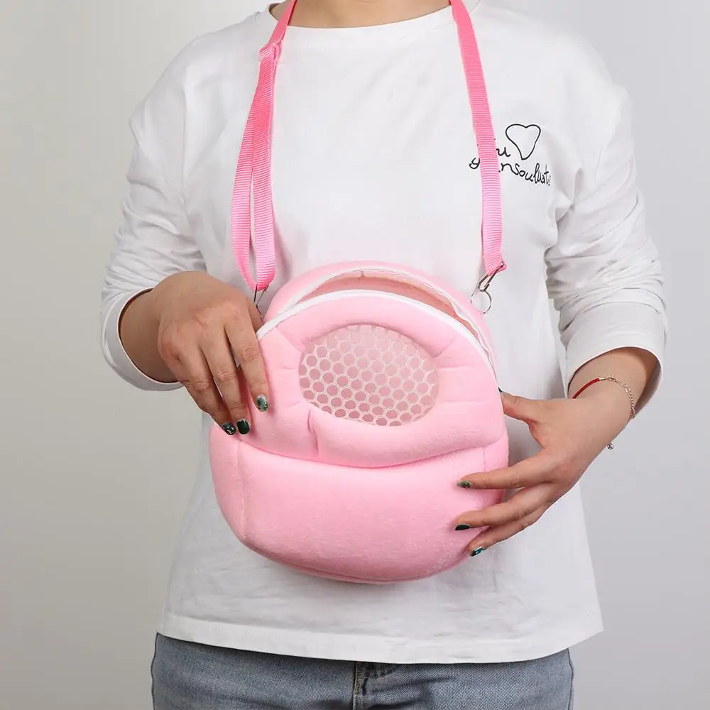 Hamster Travel Carrier Bag Chinchilla Guinea Pig Bunny Breathable Carrier Cage Warm Soft Travel Walking Small Animal pet carrier