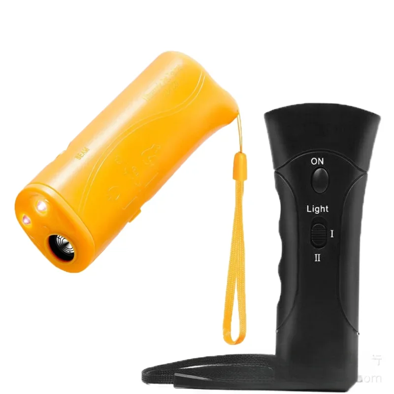 Ultrasound Dog Training Repeller Control Trainer Device 3 in 1 Anti-barking Stop Bark Deterrents Dogs Pet Training Device Light