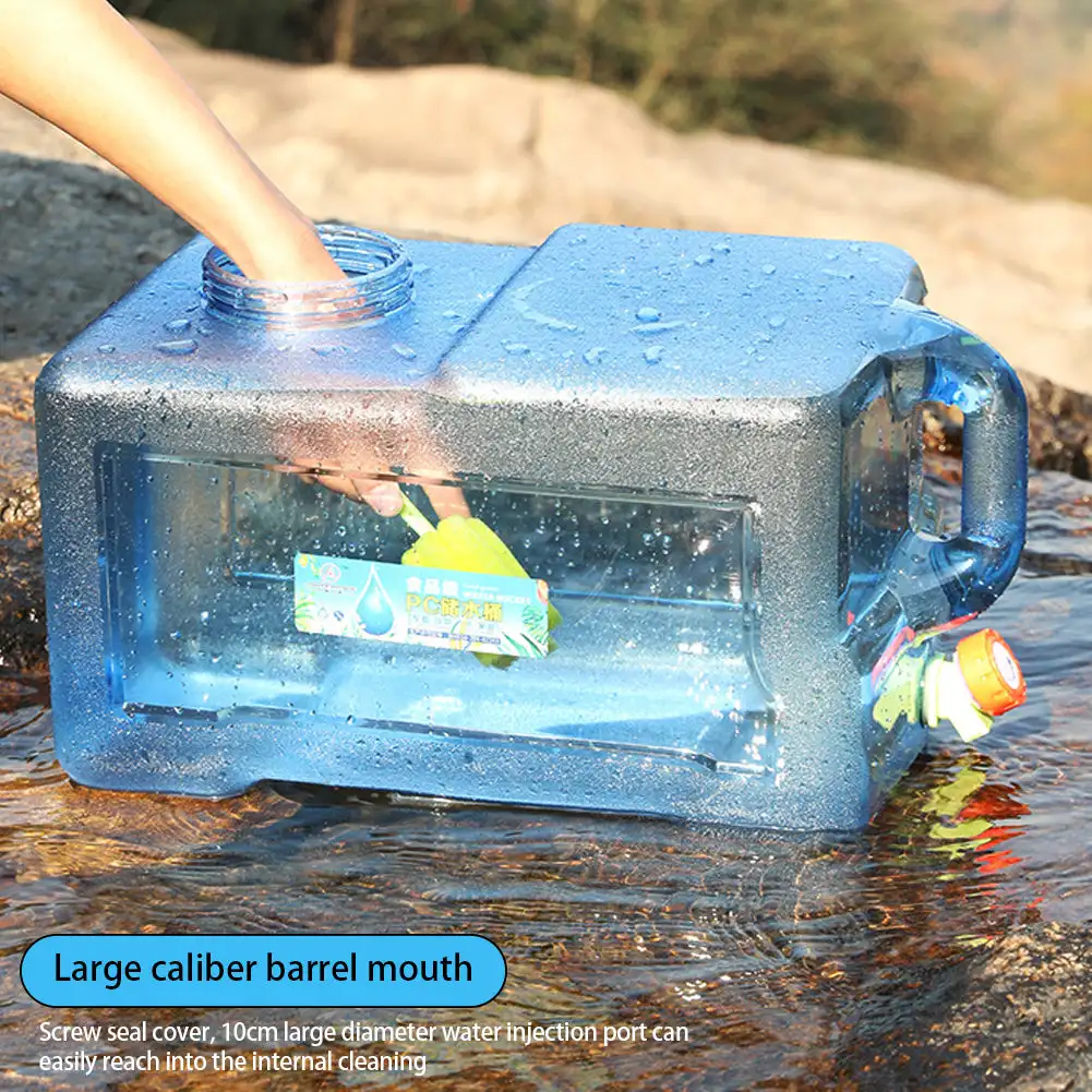 3/5/7.5L Outdoor Water Bucket Portable Pure Water Tank Container with Faucet for Camping Hiking Picnic Vehicle Supplies