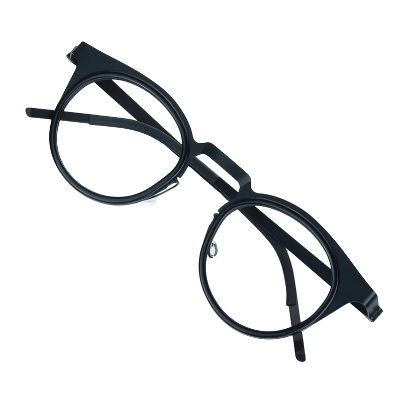 Dänemark Marke Retro Runde Titan Brille Rahmen Ultra-licht Männer Frauen Brillen Brillen Schraubenlose Handgemachte 9767 Neue Spektakel – Detail 19