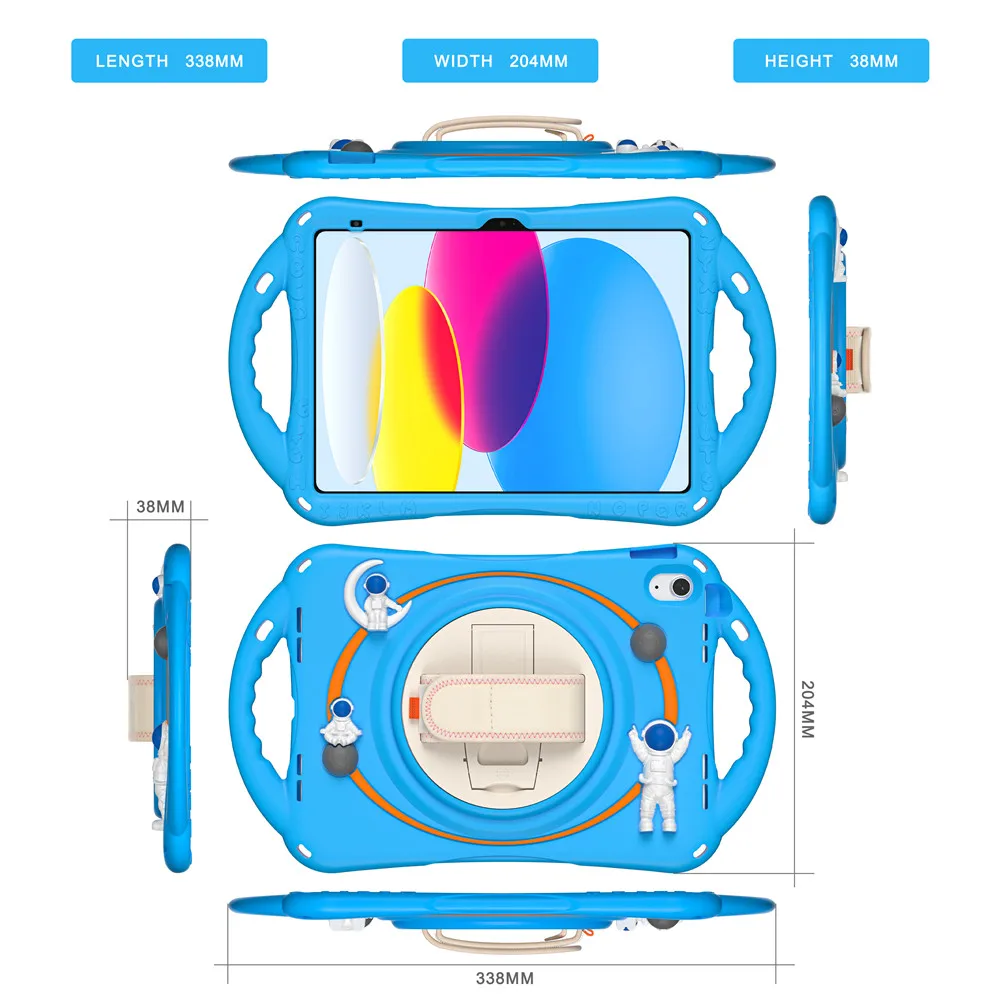 Per 10 10th Generation 2022 Custodia Antiurto per Bambini Tablet Cover per iPad Air 1 2 3 4 5 10.9 Pro 11 9.7 10.2 9th 8th_voghion.com