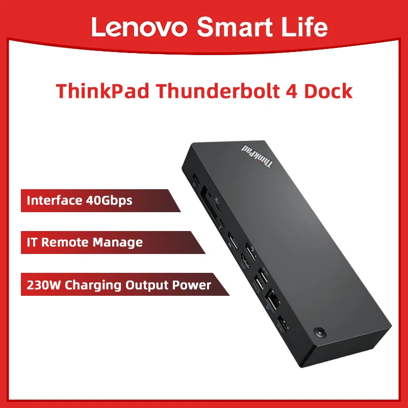 Original Lenovo Thinkpad 40b00300us Docking Adaptor Station Thunderbolt