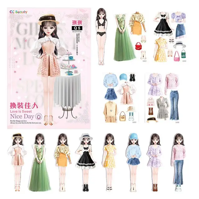 Brinquedo de vestir magnético para meninas, Vestir princesa engraçada, Jogo  de bonecas de papel para criança, Conjunto diário criado, Presente de  aniversário - AliExpress