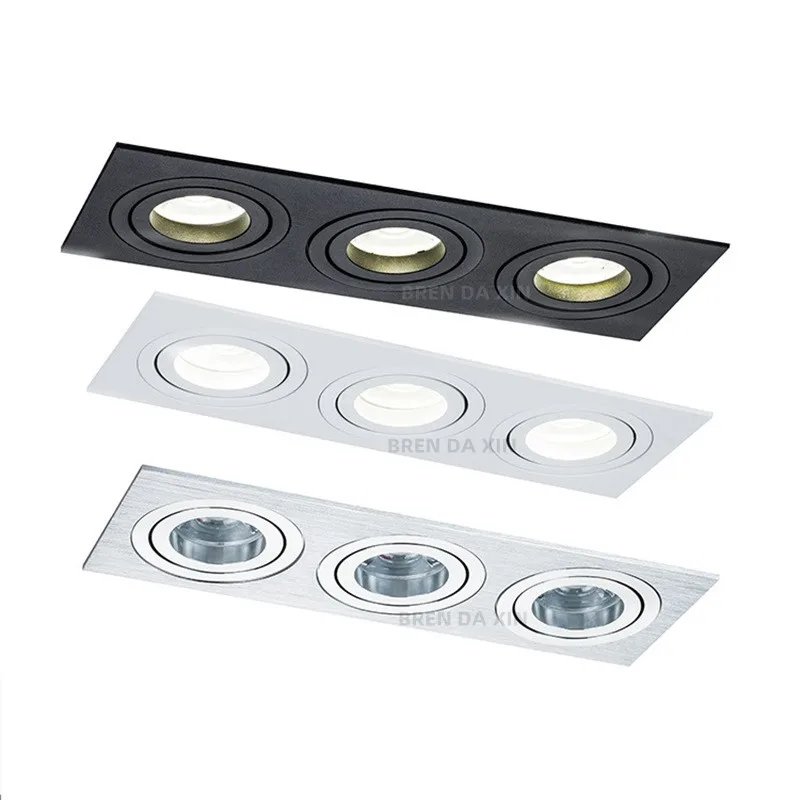 교체 가능한 램프 홀더 세이코 알루미늄 스포트 라이트 화이트 블랙 싱글 및 더블 헤드 GU10 튜브 홀더 MR16 천장 램프 홀더