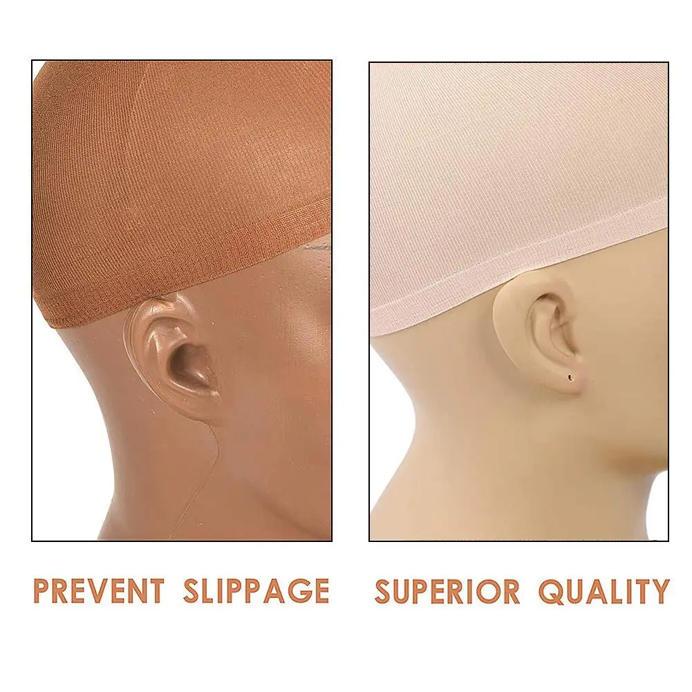 2pcs/Pack Wig Cap Stocking Caps Wigs Tan Wig Cap Women Stretchy Nylon Cap wig caps