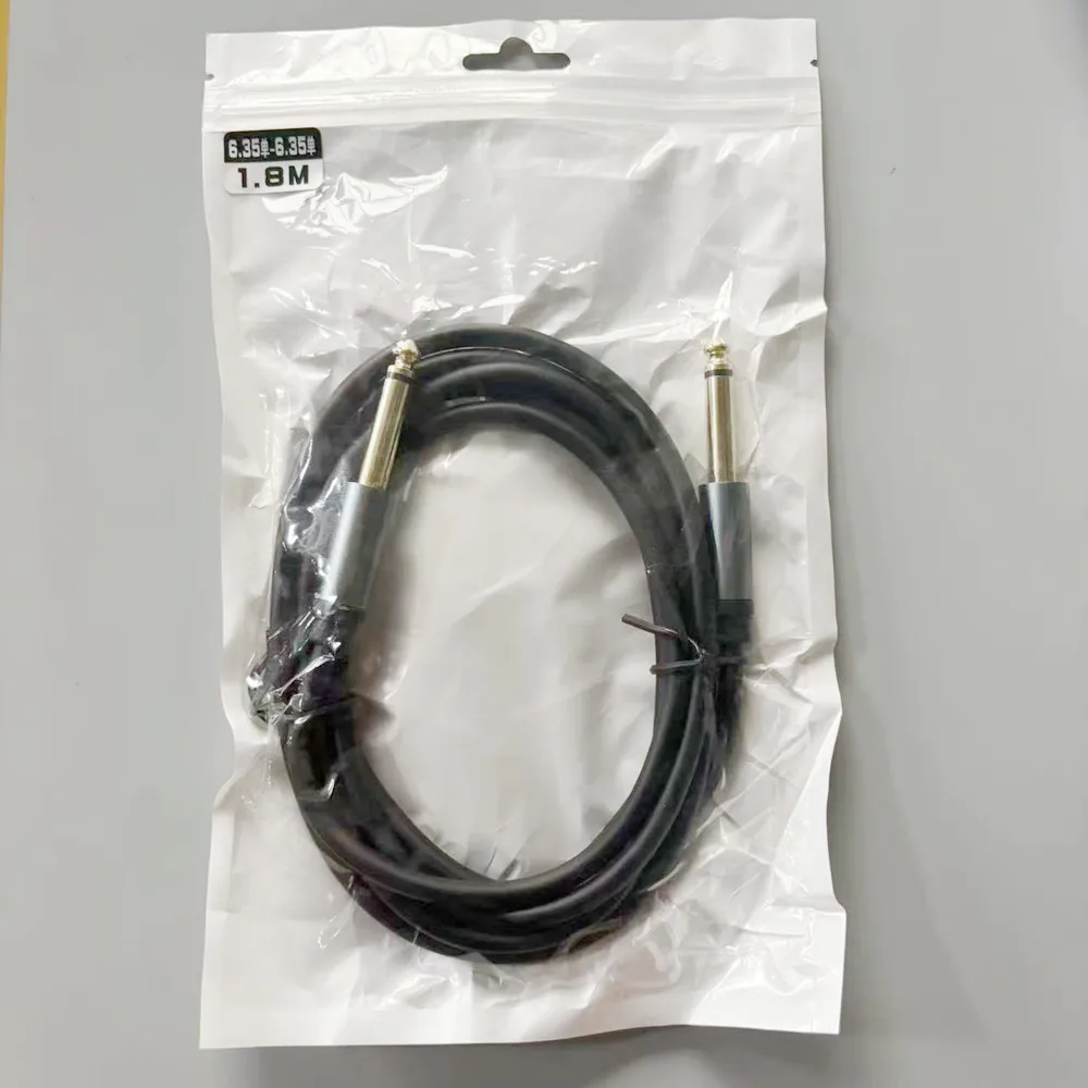 Premium Guitar Patch Cable - 6.35mm Mono Jack Instrument Cord, Male to Male, Various Lengths