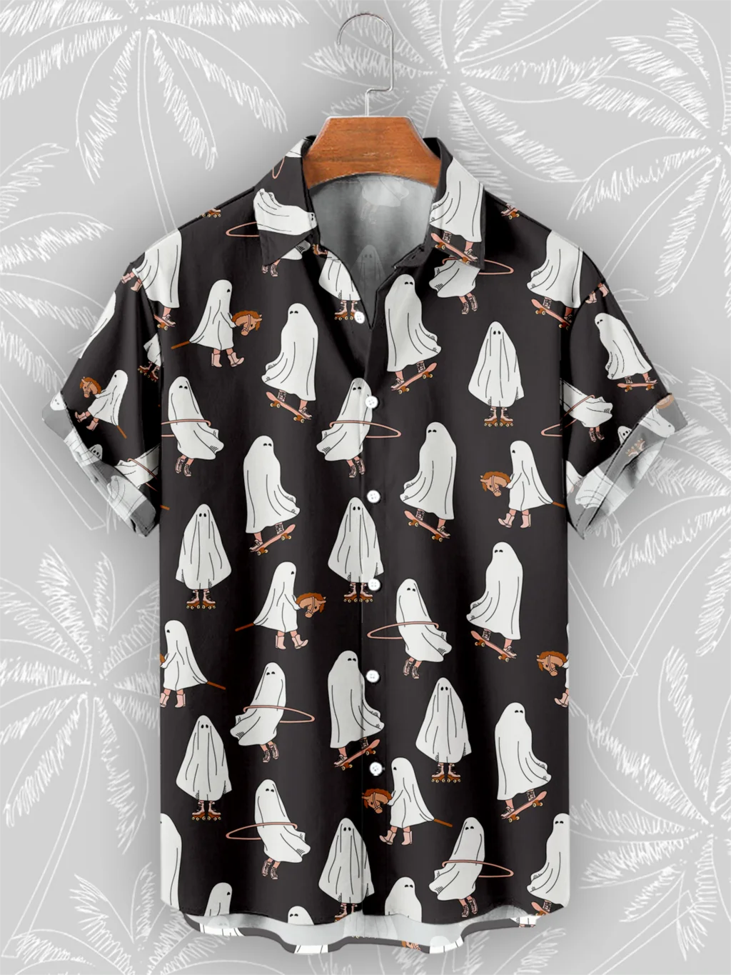 

Halloween Fashion Man Shirt Summer Ghost Festival 3D Print Short Sleeve High Quality Tops Oversized Hawaiian Shirt for Men 2023