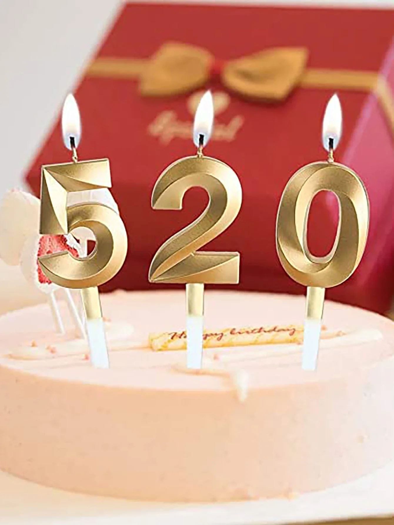 Birthday candles, cake digital candles, sparkling cake top
