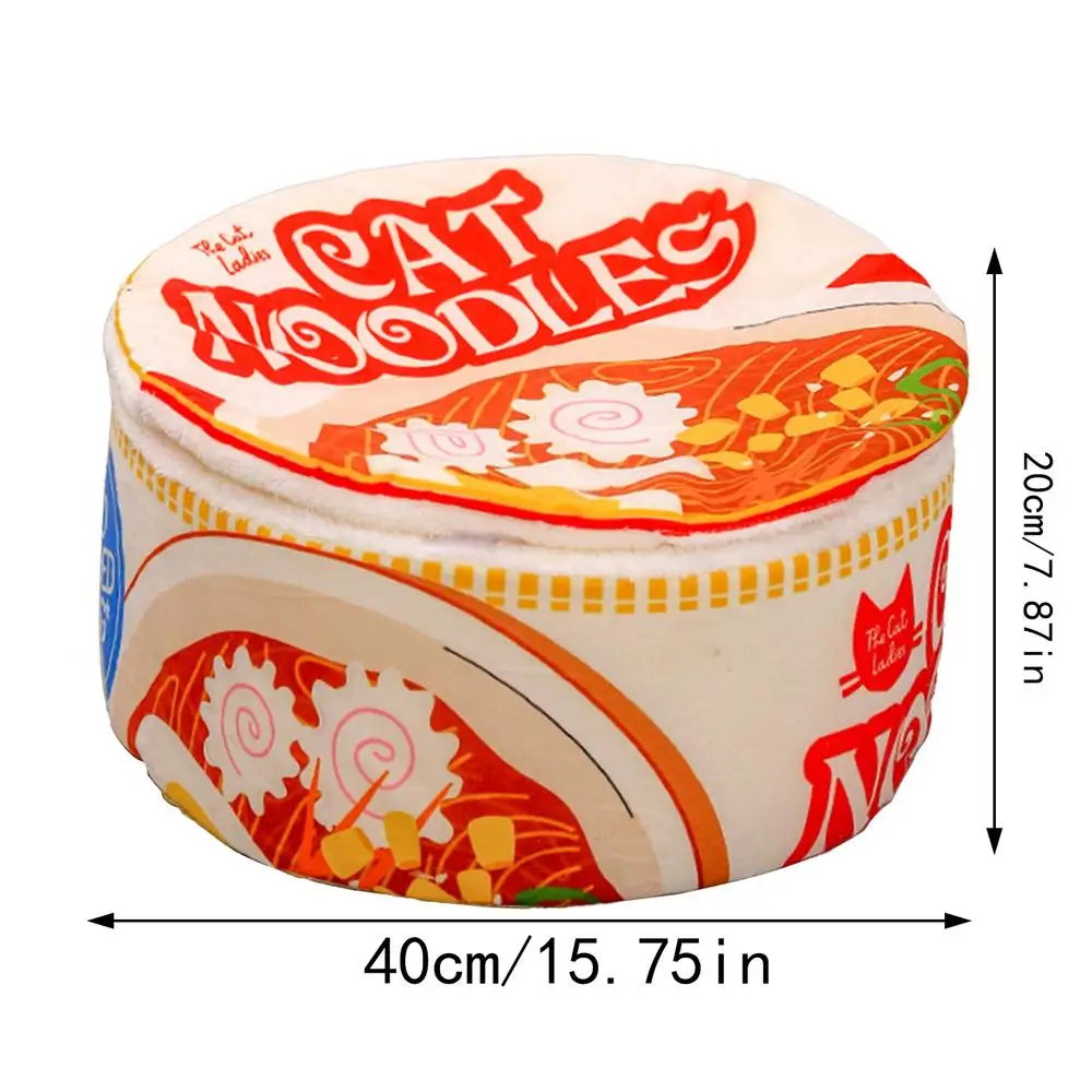 The Comfort Cute Instant Noodle Cat Bed by KittyNook Cat Co. is 40x20cm, organic cotton, and plush.