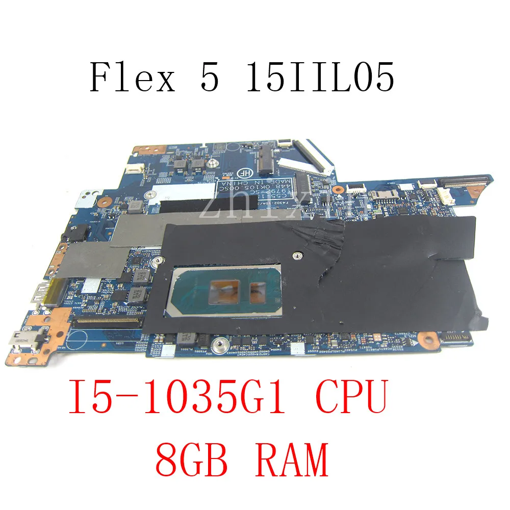 

yourui For Lenovo IDEAPAD Flex 5 15IIL05 Laptop motherboard with i5-1035G1 CPU 448.0K105.0031 19792-SC Full Test
