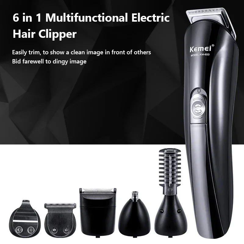 Kemei Electric Hair Clipper Shave Razor Machine Beard trimmer Hair Cutter Ear Nose Hair Trimmer Facial Cleaner Man Barber tools 2