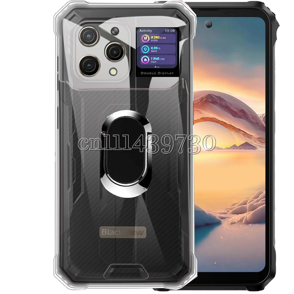 

Кольцевой держатель для Blackview BL8000, тонкий ударопрочный чехол из мягкого ТПУ с подставкой для Blackview BL8000