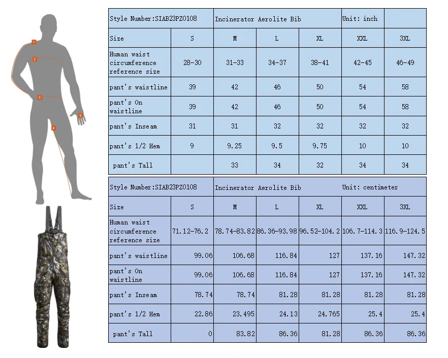 Incinerator Aerolite Bib for Men, Camouflage Overalls, Custom, High Quality, Winter, Hunting Pants image 8